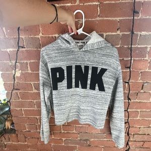 Pink crop hoodie